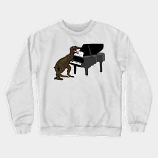 Dinosaur Playing Piano Crewneck Sweatshirt